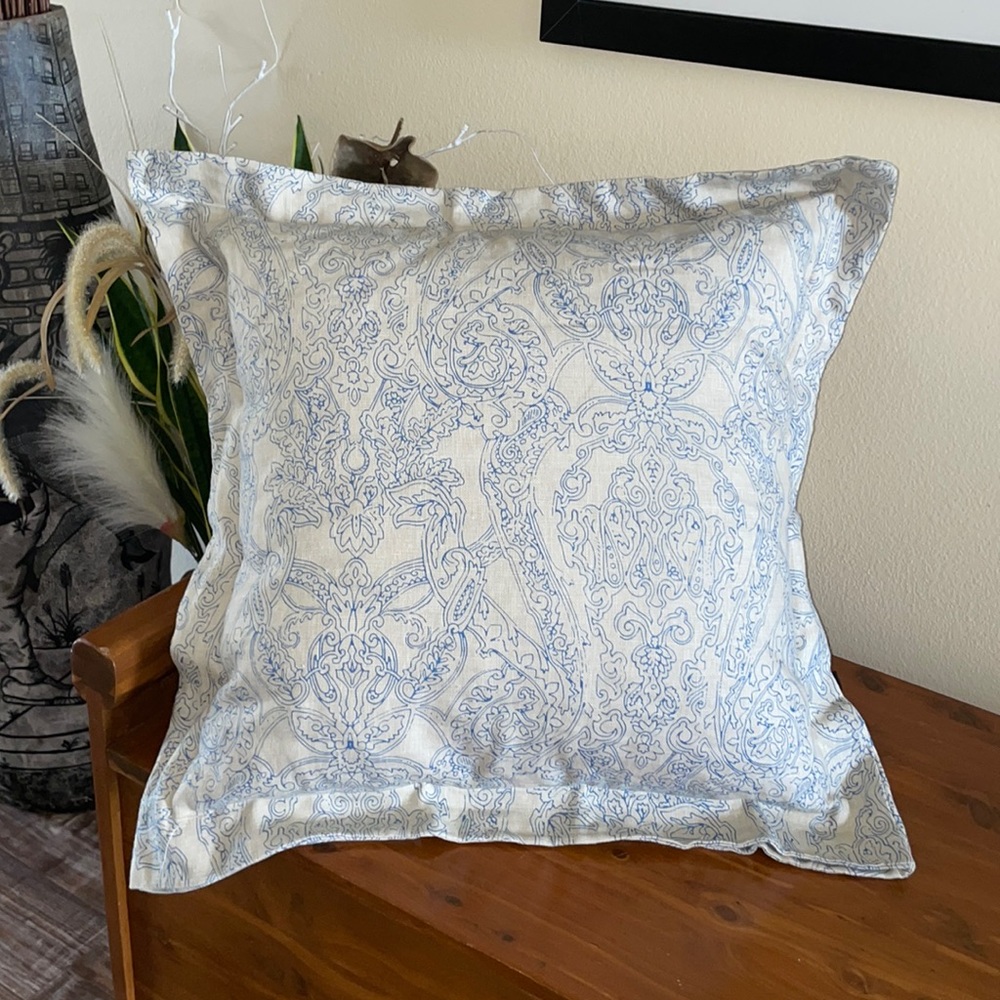 Linen Blend Oversized Pillow Cover
